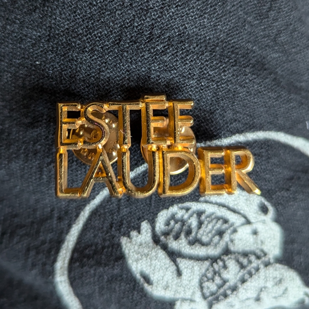 Estee Lauder Gold Logo Pin